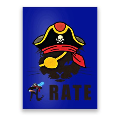 Funny Cat Pi Day Pirate Happy Pi Day Gift Poster