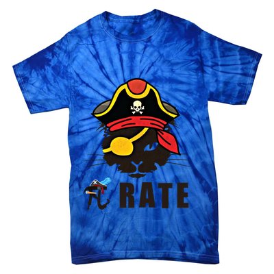 Funny Cat Pi Day Pirate Happy Pi Day Gift Tie-Dye T-Shirt