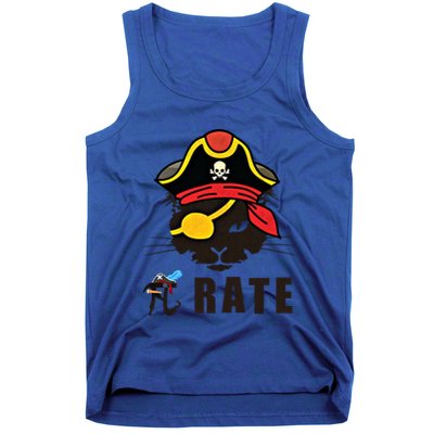 Funny Cat Pi Day Pirate Happy Pi Day Gift Tank Top