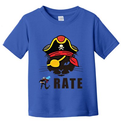 Funny Cat Pi Day Pirate Happy Pi Day Gift Toddler T-Shirt