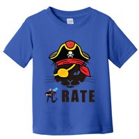 Funny Cat Pi Day Pirate Happy Pi Day Gift Toddler T-Shirt