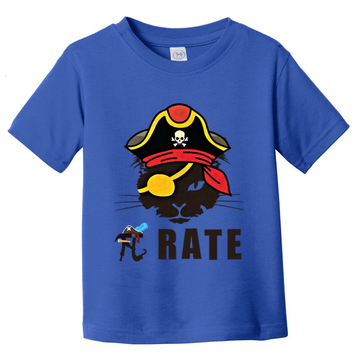 Funny Cat Pi Day Pirate Happy Pi Day Gift Toddler T-Shirt