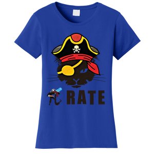 Funny Cat Pi Day Pirate Happy Pi Day Gift Women's T-Shirt