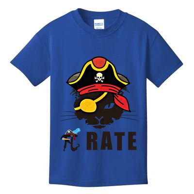 Funny Cat Pi Day Pirate Happy Pi Day Gift Kids T-Shirt