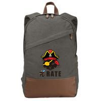 Funny Cat Pi Day Pirate Happy Pi Day Gift Cotton Canvas Backpack