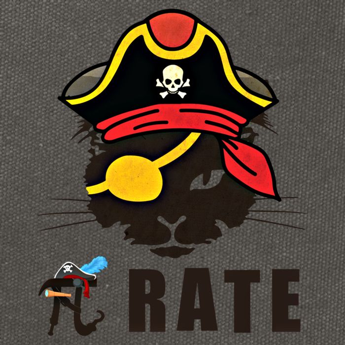 Funny Cat Pi Day Pirate Happy Pi Day Gift Cotton Canvas Backpack