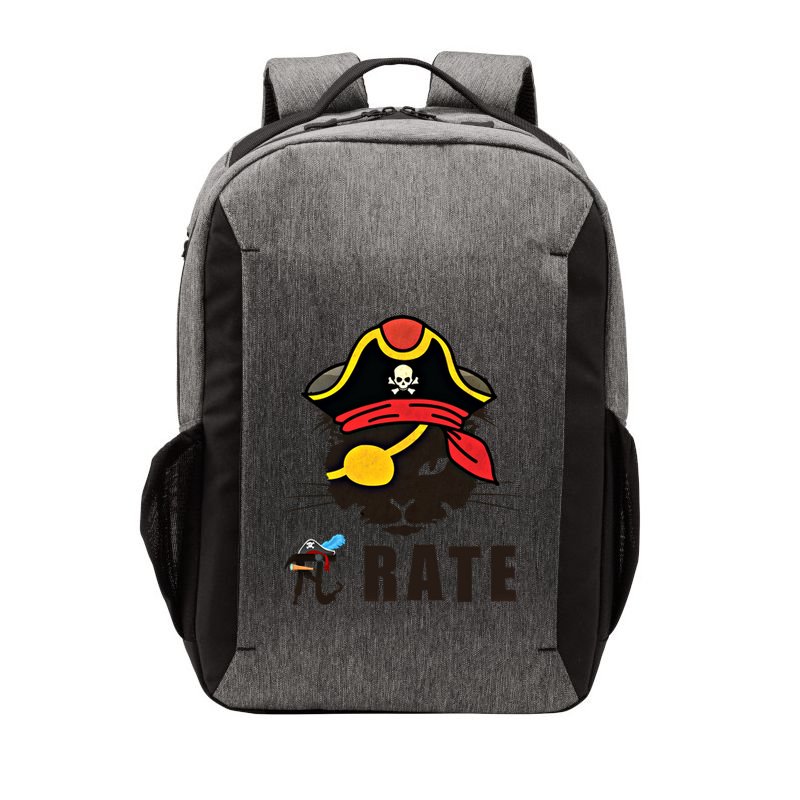 Funny Cat Pi Day Pirate Happy Pi Day Gift Vector Backpack