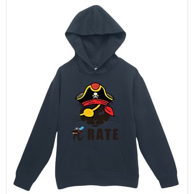 Funny Cat Pi Day Pirate Happy Pi Day Gift Urban Pullover Hoodie