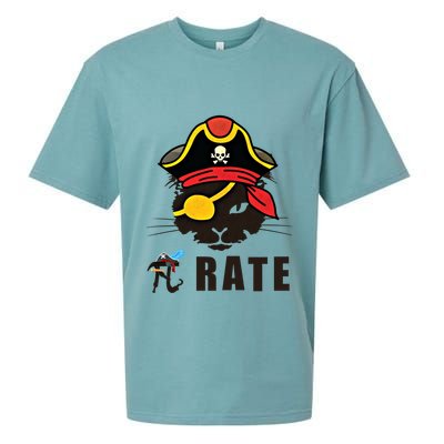 Funny Cat Pi Day Pirate Happy Pi Day Gift Sueded Cloud Jersey T-Shirt