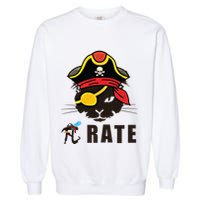 Funny Cat Pi Day Pirate Happy Pi Day Gift Garment-Dyed Sweatshirt