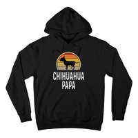 Funny Chihuahua Papa Grandpa Dad Lover Dog Owner Retro Hoodie