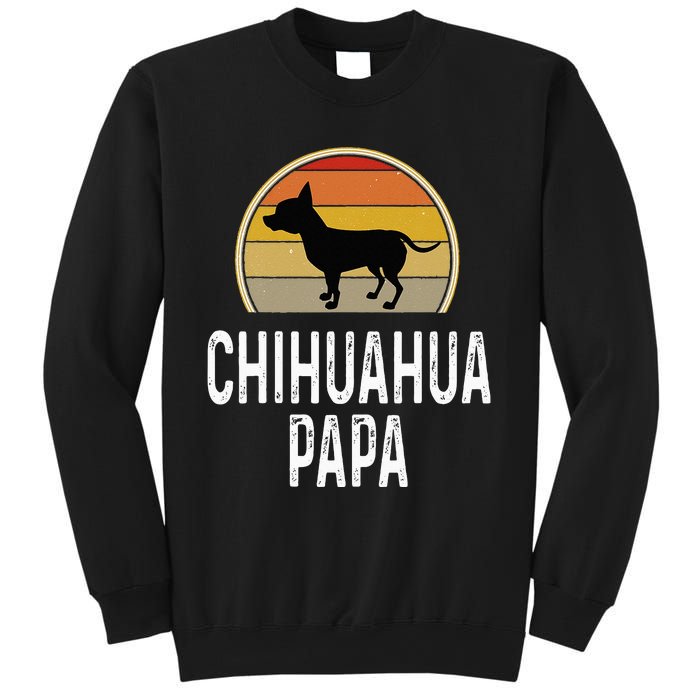 Funny Chihuahua Papa Grandpa Dad Lover Dog Owner Retro Sweatshirt