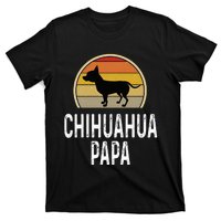 Funny Chihuahua Papa Grandpa Dad Lover Dog Owner Retro T-Shirt