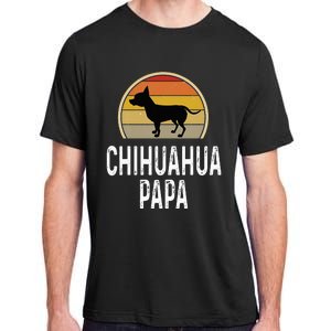 Funny Chihuahua Papa Grandpa Dad Lover Dog Owner Retro Adult ChromaSoft Performance T-Shirt