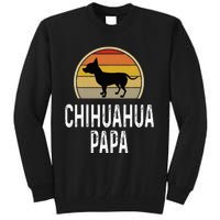 Funny Chihuahua Papa Grandpa Dad Lover Dog Owner Retro Tall Sweatshirt