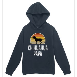 Funny Chihuahua Papa Grandpa Dad Lover Dog Owner Retro Urban Pullover Hoodie