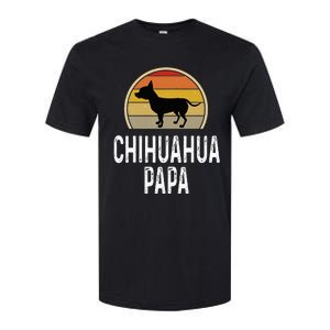 Funny Chihuahua Papa Grandpa Dad Lover Dog Owner Retro Softstyle CVC T-Shirt