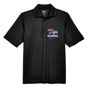 Funny Cute Pink Or Blue Glamma Loves You Gender Reveal Men's Origin Performance Pique Polo