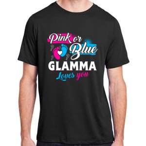 Funny Cute Pink Or Blue Glamma Loves You Gender Reveal Adult ChromaSoft Performance T-Shirt