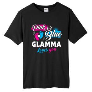 Funny Cute Pink Or Blue Glamma Loves You Gender Reveal Tall Fusion ChromaSoft Performance T-Shirt