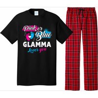 Funny Cute Pink Or Blue Glamma Loves You Gender Reveal Pajama Set