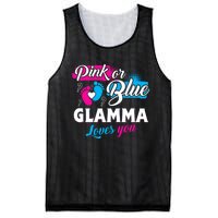 Funny Cute Pink Or Blue Glamma Loves You Gender Reveal Mesh Reversible Basketball Jersey Tank