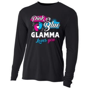 Funny Cute Pink Or Blue Glamma Loves You Gender Reveal Cooling Performance Long Sleeve Crew