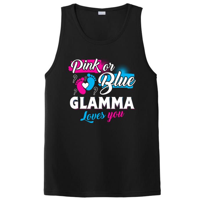 Funny Cute Pink Or Blue Glamma Loves You Gender Reveal PosiCharge Competitor Tank