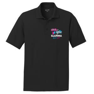 Funny Cute Pink Or Blue Glamma Loves You Gender Reveal PosiCharge RacerMesh Polo