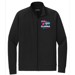 Funny Cute Pink Or Blue Glamma Loves You Gender Reveal Stretch Full-Zip Cadet Jacket