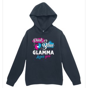 Funny Cute Pink Or Blue Glamma Loves You Gender Reveal Urban Pullover Hoodie