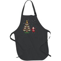 Fishermans Christmas Pajama Gift Tree Lights Merry Fishmas Full-Length Apron With Pockets