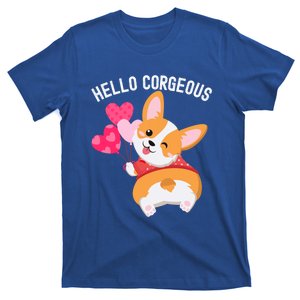 Funny Corgi Pun Hello Corgeous Valentines Day Gift T-Shirt