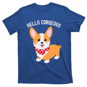 Funny Corgi Pun Hello Corgeous Valentines Day Gift T-Shirt