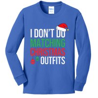 Family Christmas Pajamas I Dont Do Matching Christmas Outfit  Kids Long Sleeve Shirt