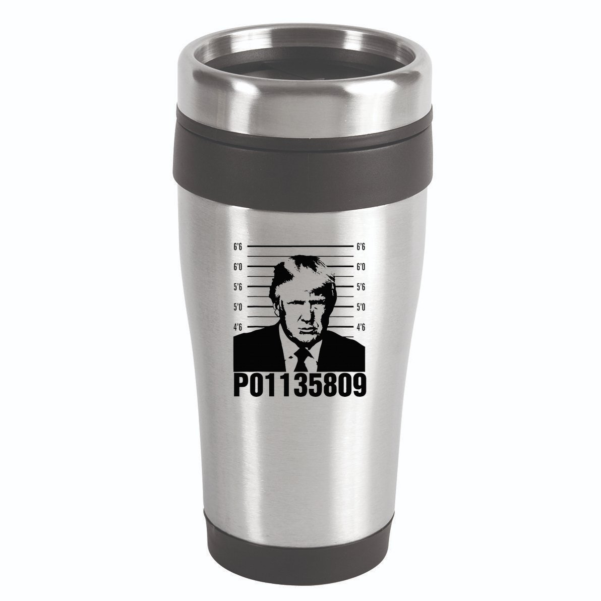 Funny Code P01135809 Trump Mug Shot 16oz Travel Tumbler