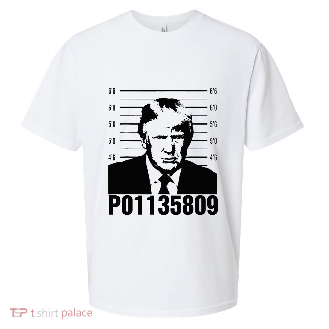 Funny Code P01135809 Trump Mug Shot Sueded Cloud Jersey T-Shirt