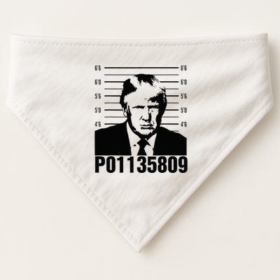 Funny Code P01135809 Trump Mug Shot USA-Made Doggie Bandana