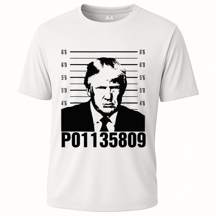 Funny Code P01135809 Trump Mug Shot Cooling Performance Crew T-Shirt