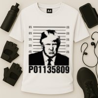Funny Code P01135809 Trump Mug Shot Cooling Performance Crew T-Shirt