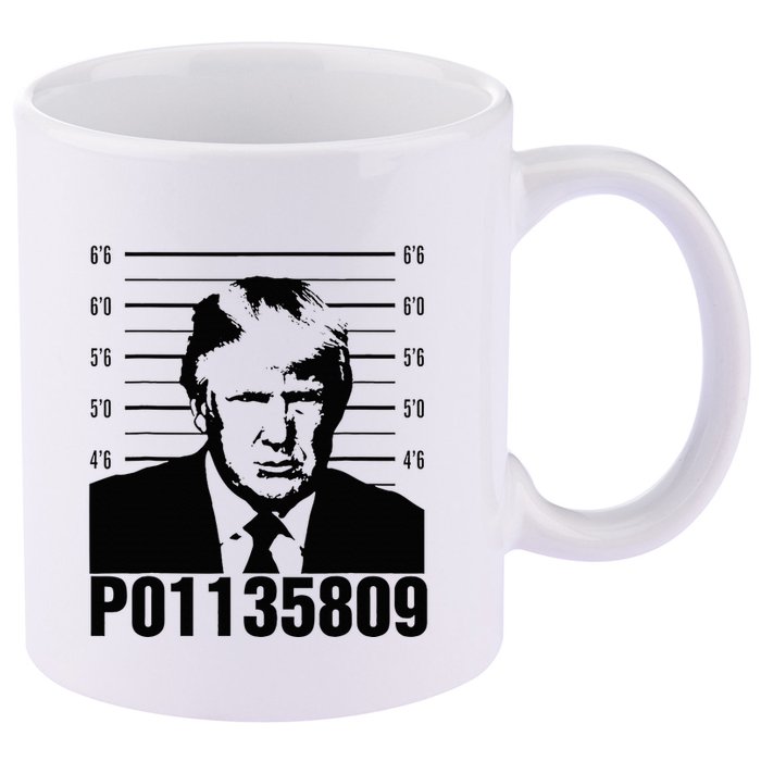 Funny Code P01135809 Trump Mug Shot 11oz C Handle Ceramic Mug