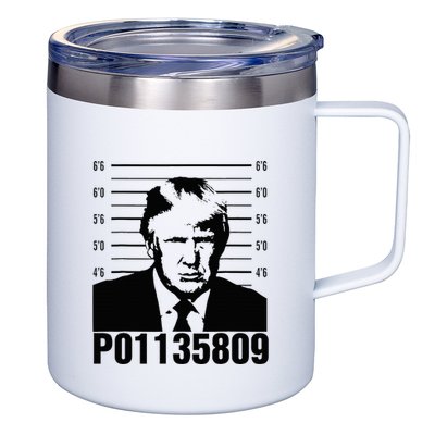 Funny Code P01135809 Trump Mug Shot 12oz Stainless Steel Coffee Mug
