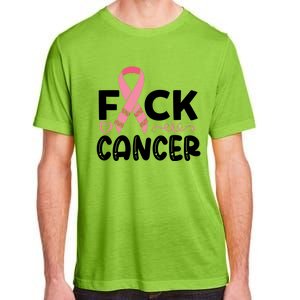 Fuck Cancer Pink Ribbon Breast Cancer Adult ChromaSoft Performance T-Shirt