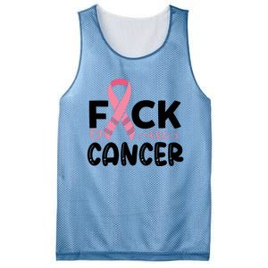 Fuck Cancer Pink Ribbon Breast Cancer Mesh Reversible Basketball Jersey Tank