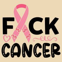 Fuck Cancer Pink Ribbon Breast Cancer Drawstring Bag