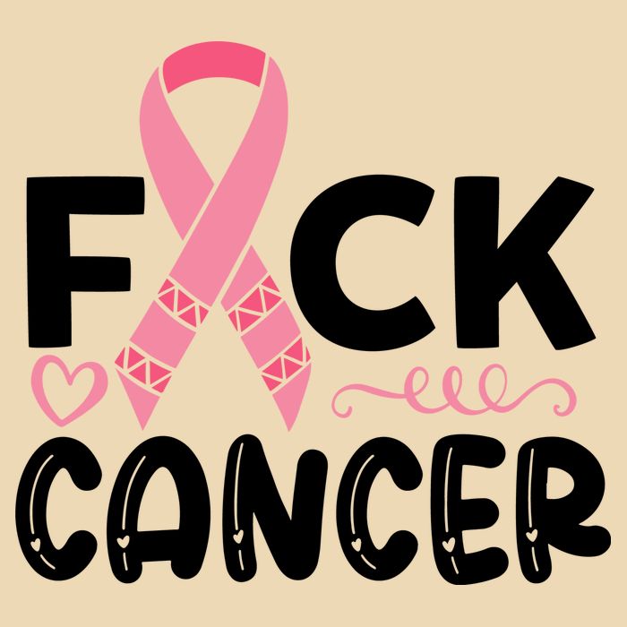 Fuck Cancer Pink Ribbon Breast Cancer Drawstring Bag
