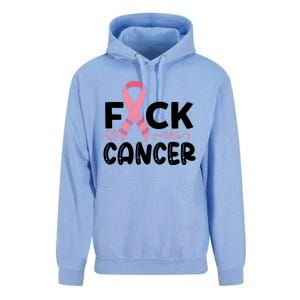 Fuck Cancer Pink Ribbon Breast Cancer Unisex Surf Hoodie