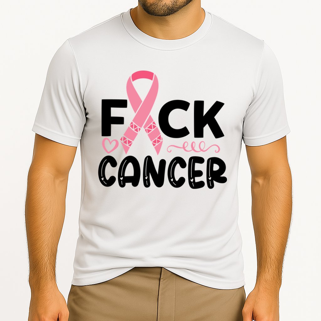 Fuck Cancer Pink Ribbon Breast Cancer Cooling Performance Crew T-Shirt