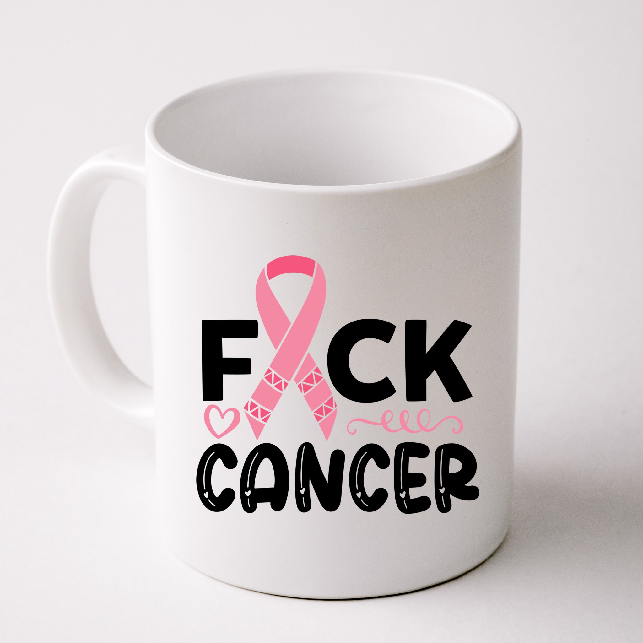 Fuck Cancer Pink Ribbon Breast Cancer Mug