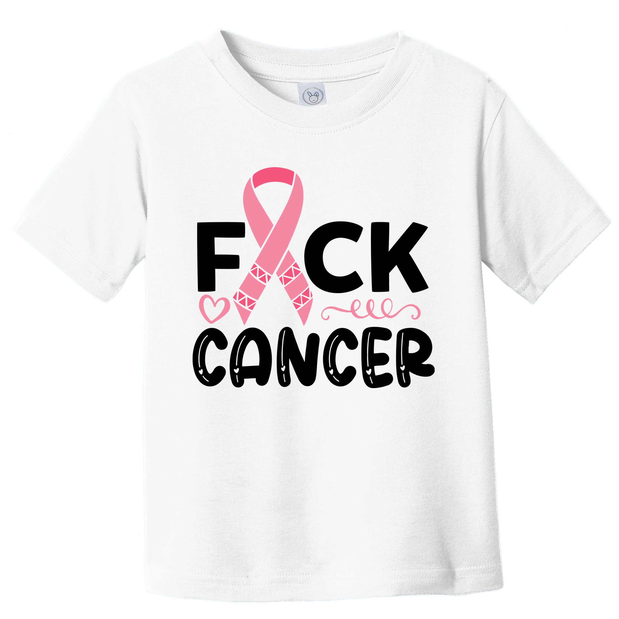 Fuck Cancer Pink Ribbon Breast Cancer Toddler T-Shirt